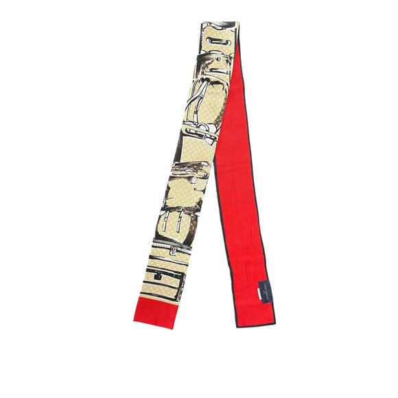 Louis Vuitton  Silk Monogram Trunks Bandeau Brown*Iconic LV trunks! - Picture 2 of 5